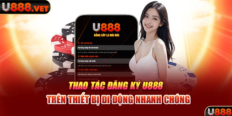 Thao tác đăng ký U888 trên thiết bị di động nhanh chóng